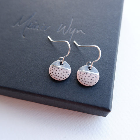 Dotted Pink Drop Earrings