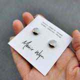 Medium Porcelain & Platinum Studs