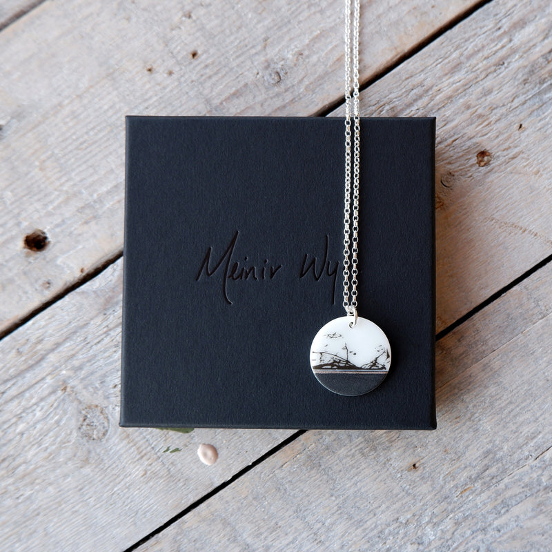 Black & White Abstract Necklace