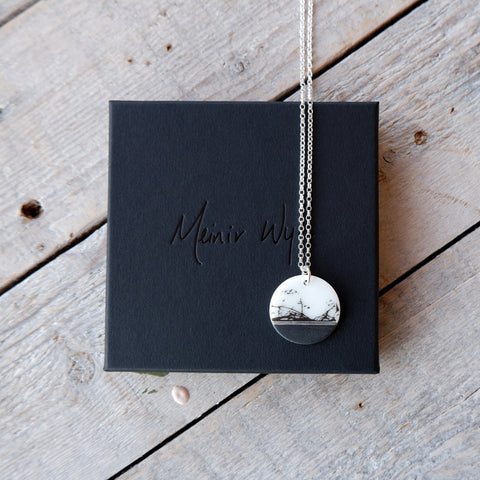 Black & White Abstract Necklace