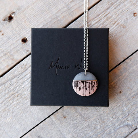 Pink Ink Drip Necklace