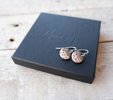 Mini Dotted Pink Drop Earrings