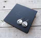 Oval Abstract Gold Drop Earrings