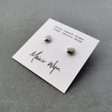 Small Marbled Porcelain & Platinum Studs