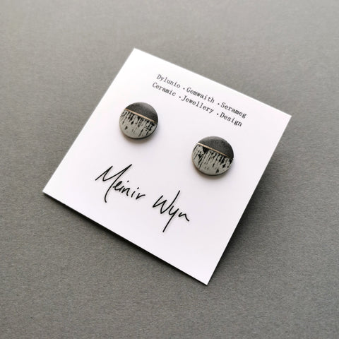 Large Ink Drip Studs