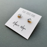 Medium Porcelain & Gold Studs