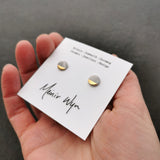 Flat Marbled Studs (gold)