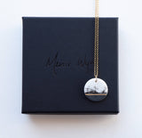Small Abstract Circular Gold Necklace