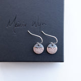Dotted Pink Drop Earrings