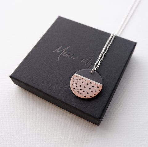 Black & Pink Dotted Necklace