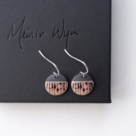 Pink Ink Drip Drop Earrings