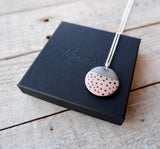 Pink & Black Dotted Necklace