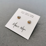 Flat Marbled Studs (gold)