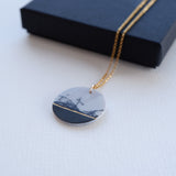 Abstract Marbled Gold Necklace